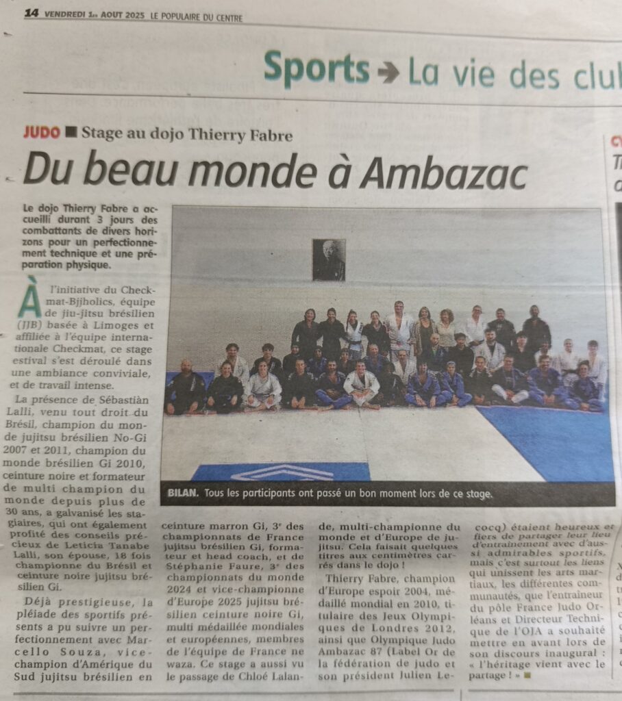 Article le populaire sur le jiu-jitsu brésilien